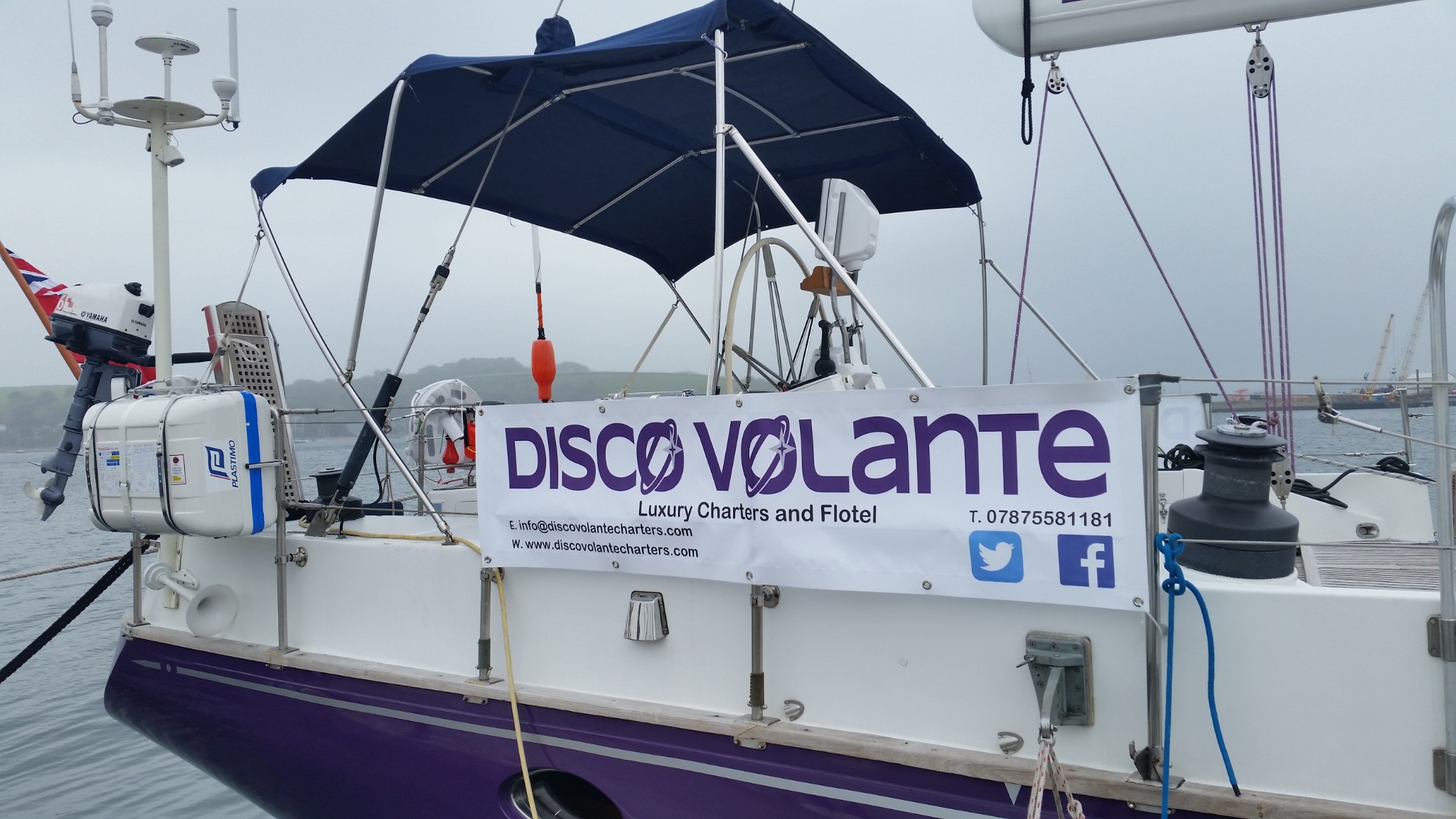 Printed PVC banner fitted to a boat